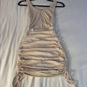 Princess Polly Cream Ruched Dress